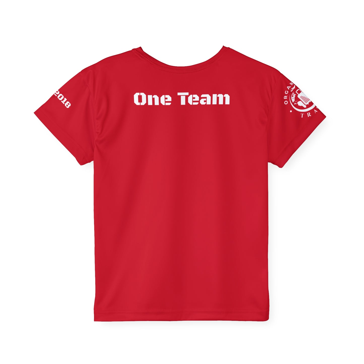 One Team Kids Red Sports Jersey (AOP)