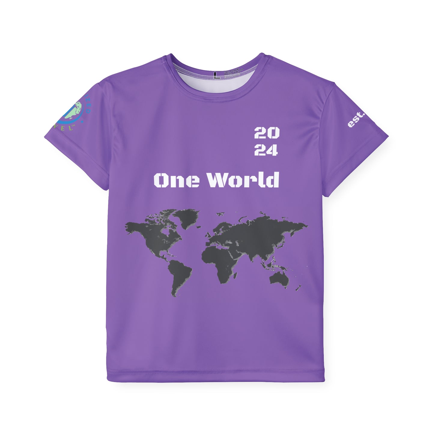 One Team Kids Purple Sports Jersey (AOP)