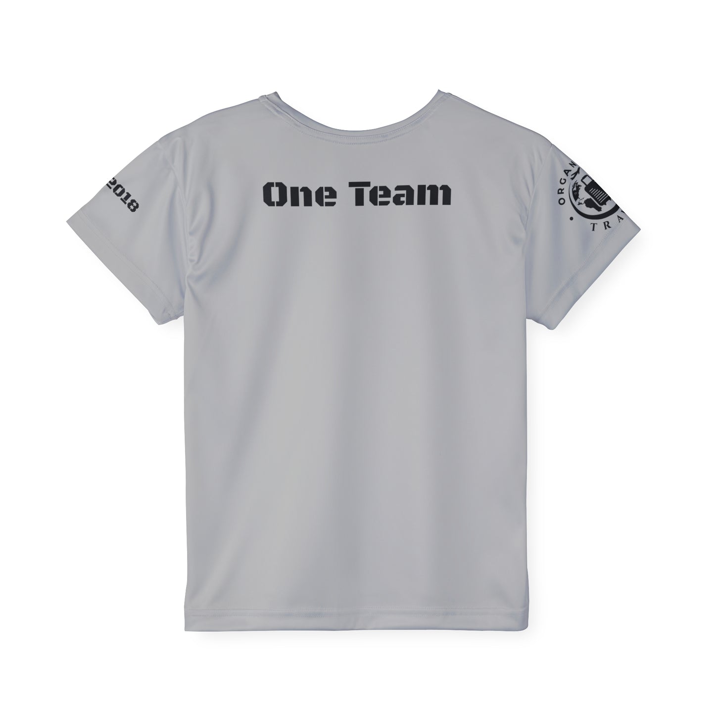 One Team Kids Grey Sports Jersey (AOP)