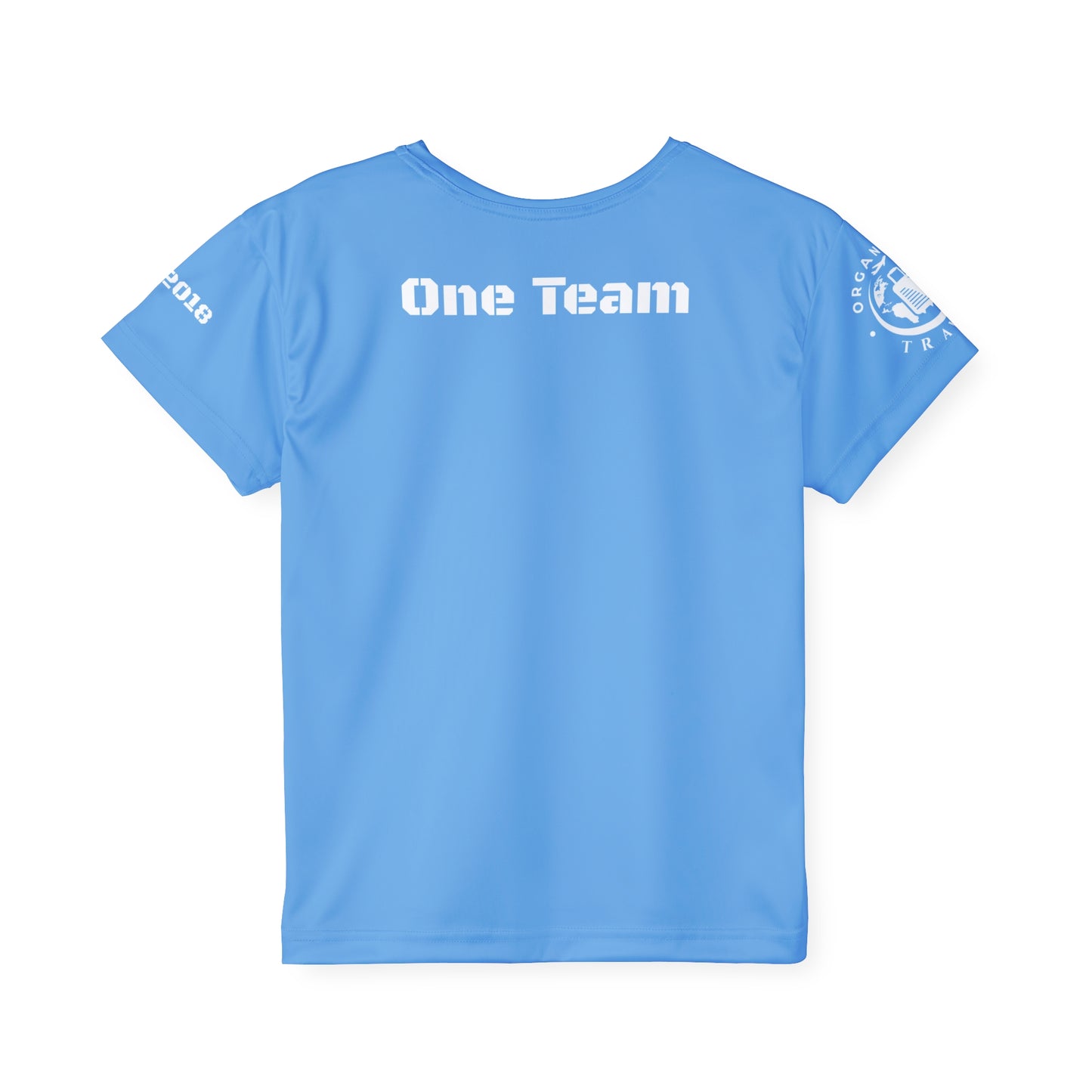 One Team Kids Blue Sports Jersey (AOP)