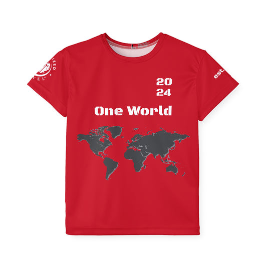 One Team Kids Red Sports Jersey (AOP)